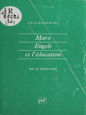 cover image of Marx, Engels et l'éducation